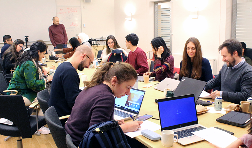 People in a classroom. Photo.