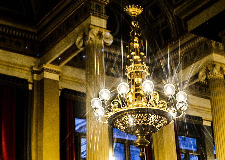 Photo of a chandelier.